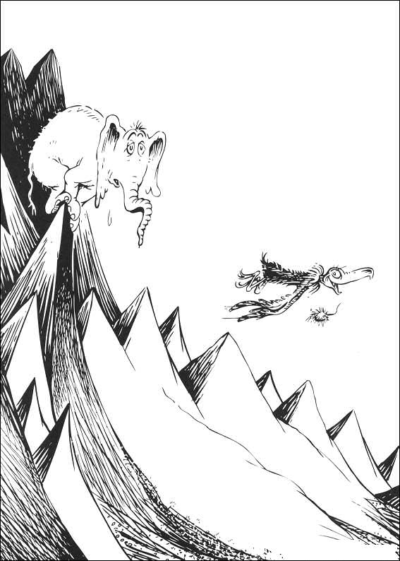 Plansa de colorat cu Horton Dr. Seuss 33 27
